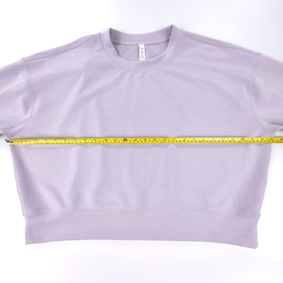 LULULEMON Perfectly Oversized Cropped Crew Softstreme Faint Lavender Sweatshirt - Picture 4 of 6